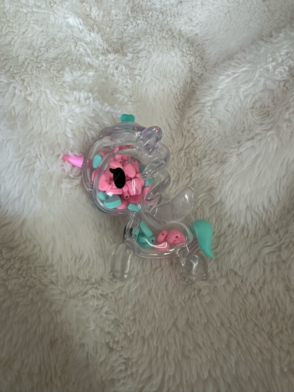 tokidoki Clear Unicorno with Pink and Teal Accents